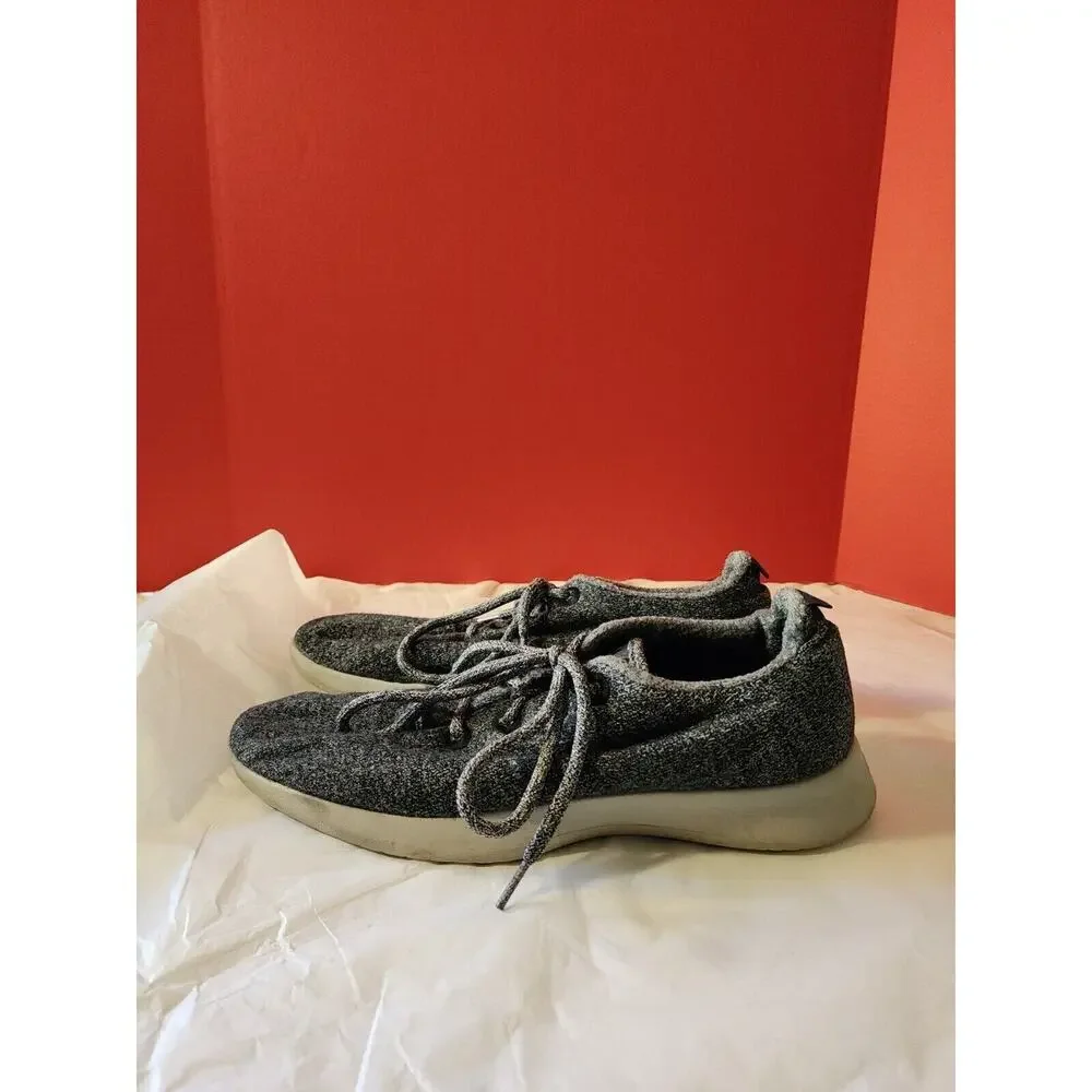 Allbirds Runners Shoes Natural Black Grey 0219 NV1 Merino Wool Men's US Size 12